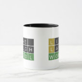 Live-Lachen Wordle-Tasse Tasse (Zentrum)