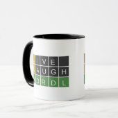 Live-Lachen Wordle-Tasse Tasse (Vorderseite Links)