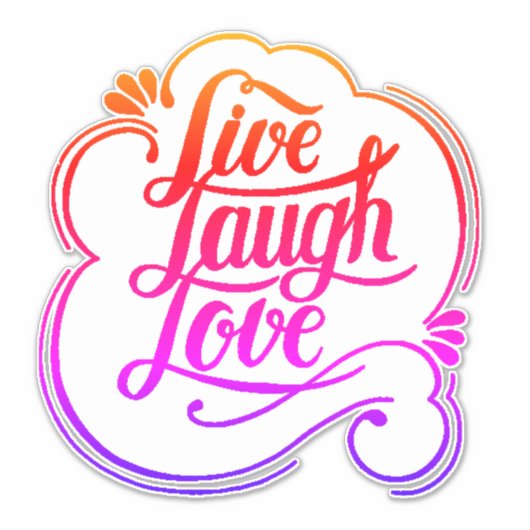 LIve lacht Liebe Sticker (Vorderseite)