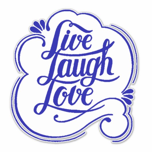LIve lacht Liebe Sticker (Vorderseite)