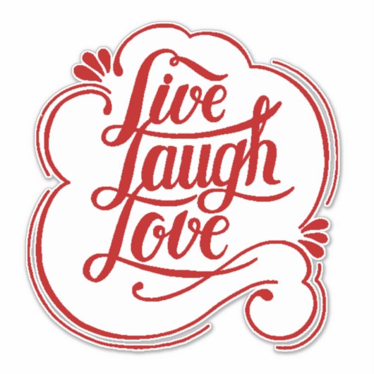LIve lacht Liebe Sticker (Vorderseite)