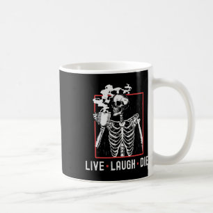 Live Lagh Die Funny Halloween Coffee Skelett Vater Kaffeetasse