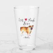 Live Lagh Liebe a Bulldog Glas (Vorderseite)