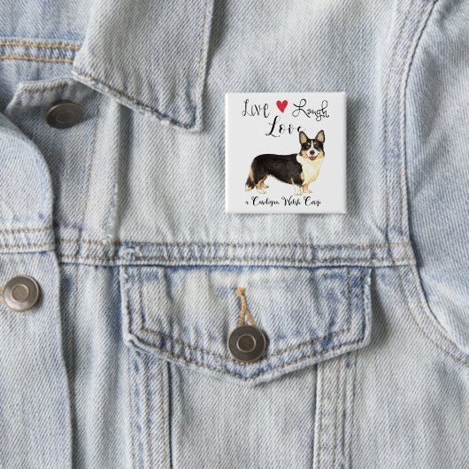 Live Lagh Liebe a Cardigan Welsh Corgi Button (Beispiel)