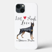 Live Lagh Liebe a Doberman Pinscher Case-Mate iPhone Hülle (Rückseite)