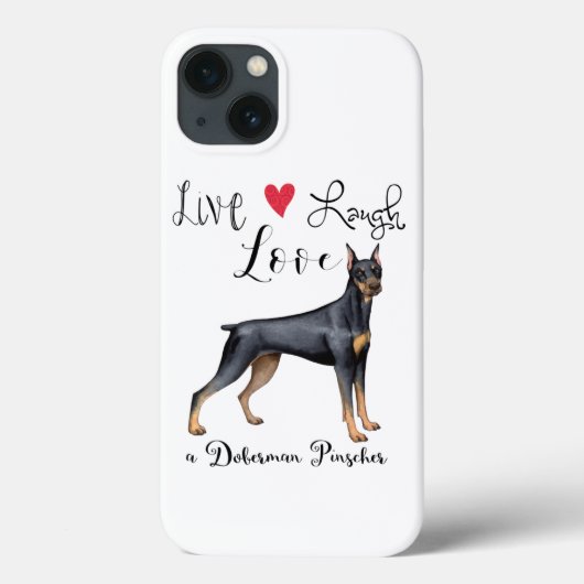 Live Lagh Liebe a Doberman Pinscher Case-Mate iPhone Hülle (Rückseite)