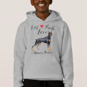 Live Lagh Liebe a Doberman Pinscher Hoodie (Vorderseite)