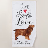 Live Lagh Liebe a Field Spaniel Beach Handtuch (Vorderseite)