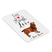 Live Lagh Liebe a Field Spaniel Magnet (Rechte Seite)