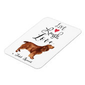 Live Lagh Liebe a Field Spaniel Magnet (Linke Seite)