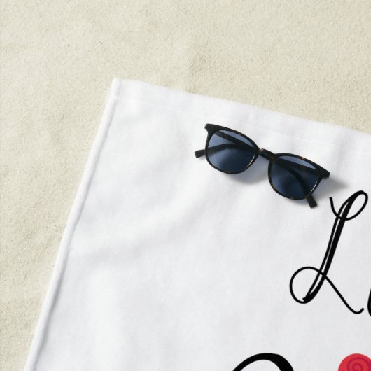 Live Lagh Liebe a Gordon Setter Beach Handtuch (Beispiel)