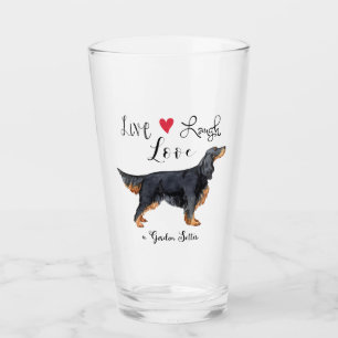 Live Lagh Liebe a Gordon Setter Glass Glas