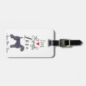 Live Lagh Liebe a Kerry Blue Terrier Gepäckanhänger (Vorderseite horizontal)