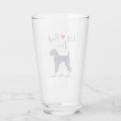 Live Lagh Liebe a Kerry Blue Terrier Glas (Rückseite)
