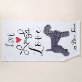 Live Lagh Liebe a Kerry Blue Terrier Strandtuch (Vorderseite)