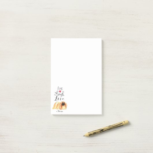 Live Lagh Liebe a Pekingese Notes Post-it Klebezettel (Auf Schreibtisch)