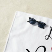 Live Lagh Liebe a Pembroke Welsh Corgi Strandtuch (Beispiel)