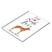 Live Lagh Liebe a Pharaoh Hound Notebook Notizblock (Linke Seite)