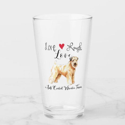 Live Lagh Liebe a Wheaten Glass Glas (Vorderseite)