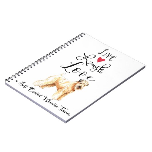Live Lagh Liebe a Wheaten Notebook Notizblock (Linke Seite)