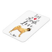 Live Lagh Liebe an Akita Magnet (Linke Seite)