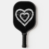 Live Lagh Liebe Diamond Herz Pickleball Schläger (Rückseite)