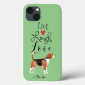 Live Lagh Liebe ein Beagle Case-Mate iPhone Hülle (Rückseite)