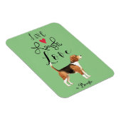Live Lagh Liebe ein Beagle Magnet (Rechte Seite)