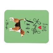 Live Lagh Liebe ein Beagle Magnet (Horizontal)