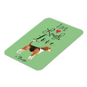 Live Lagh Liebe ein Beagle Magnet (Linke Seite)