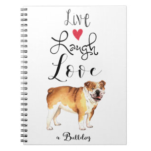 Live Lagh Liebe - ein Bulldog-Notebook Notizblock