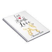 Live Lagh Liebe ein Standard Poodle Notebook Notizblock (Rechte Seite)