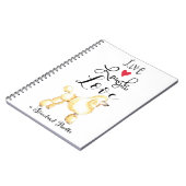 Live Lagh Liebe ein Standard Poodle Notebook Notizblock (Linke Seite)