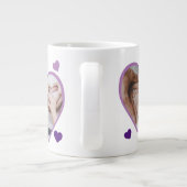 Live Lagh Liebe Foto Herz Lila Jumbo-Tasse (Rückseite)