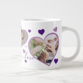 Live Lagh Liebe Foto Herz Lila Jumbo-Tasse (Rechts)