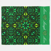 Live Lagh Liebe Green Fraktal Fleece Blanket (Vorderseite (Horizontal))