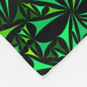 Live Lagh Liebe Green Fraktal Fleece Blanket (Ecke)