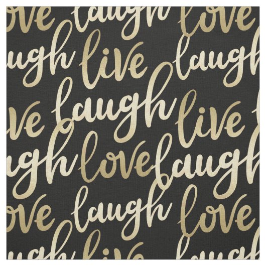 Live-Lagh Liebe Imitate Gold Lettern Muster Stoff (Muster)