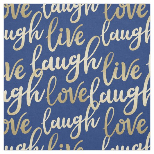 Live-Lagh Liebe Imitate Gold Lettern Muster Stoff (Muster)