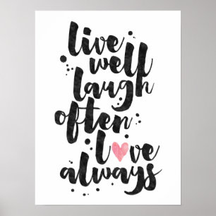 Live-Lagh-Liebe - Inspiration-Poster Poster
