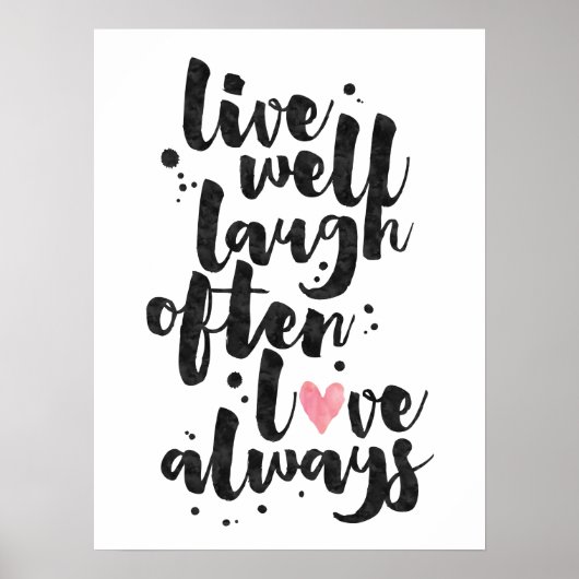 Live-Lagh-Liebe - Inspiration-Poster Poster (Vorne)