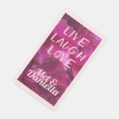 Live Lagh Liebe Lila Peony Floral Serviette (Ecke)