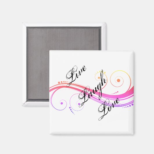 Live Lagh Liebe Magnet (Vorderseite/Rückseite)