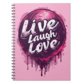 Live Lagh Liebe Notebook - Dankbarkeit & Kreativit Notizblock (Vorderseite)