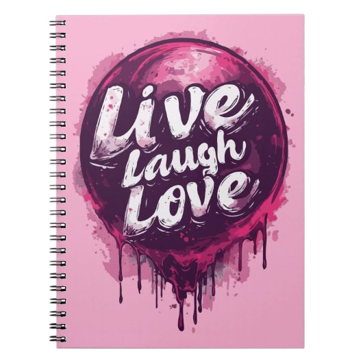 Live Lagh Liebe Notebook - Dankbarkeit & Kreativit Notizblock (Vorderseite)