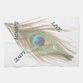 Live Lagh Liebe Peacock Feather Kitchtuch Handtuch (Horizontal)