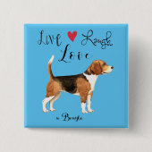 Live-Lagh-Liebe - Schaltfläche Beagle Button (Vorderseite)