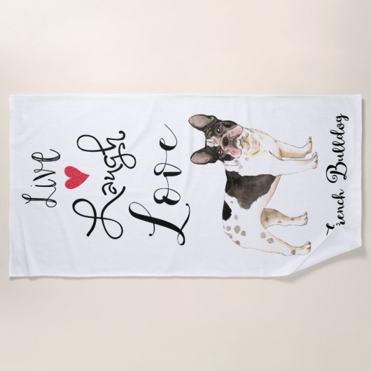 Live Lagh Liebe Strandtuch (Vorderseite)