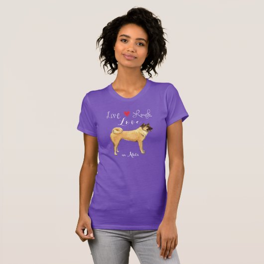 Live Lagh Liebe und Akita T - Shirt (Vorne ganz)