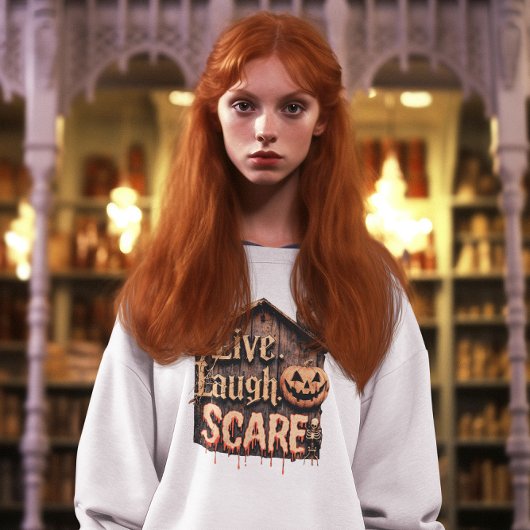 Live Lagh Scare Funny Halloween Sweatshirt